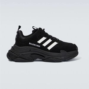 Balenciaga Black and White Athletic Shoes